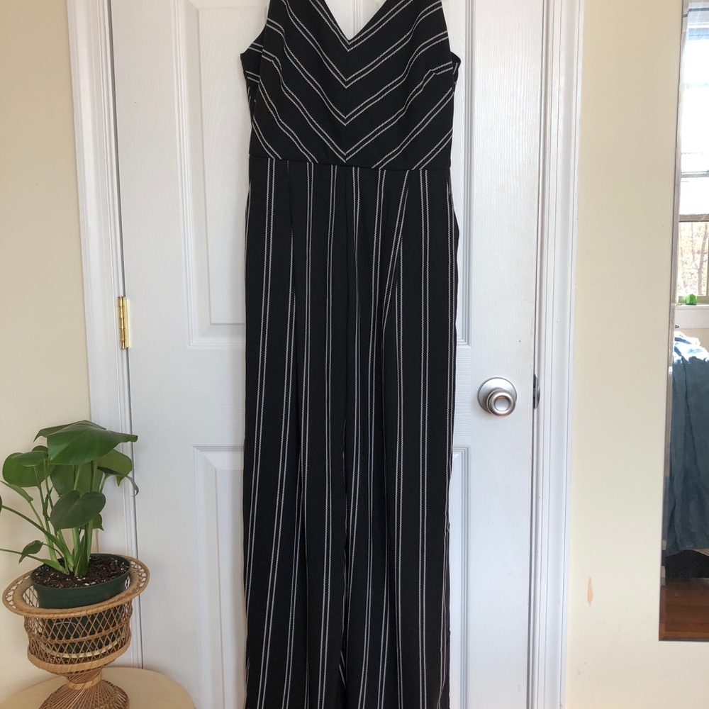 Adeline Rae striped jumpsuit